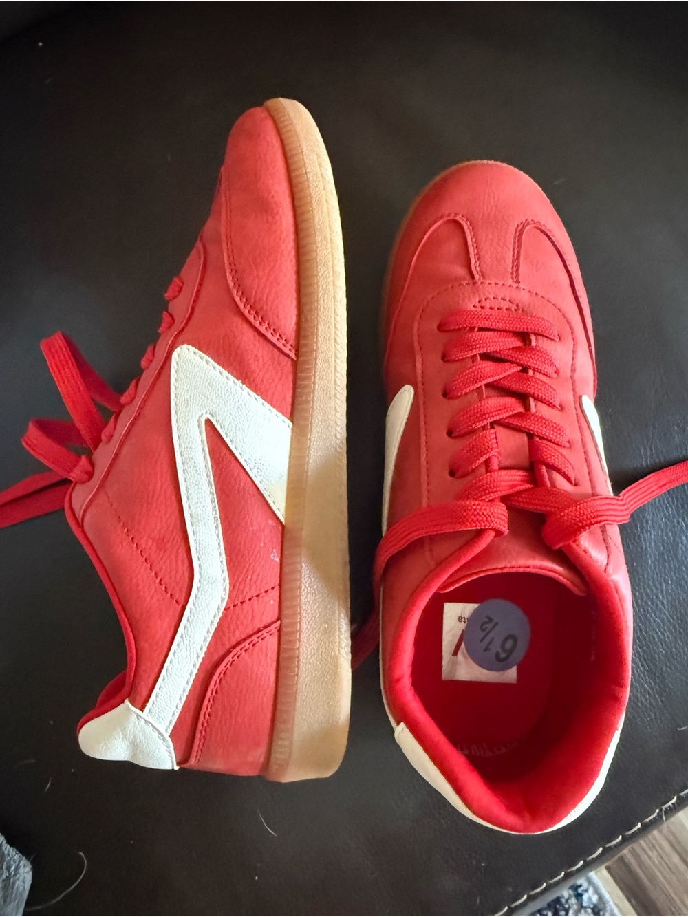Dolce Vita Red and White Athletic Sneakers